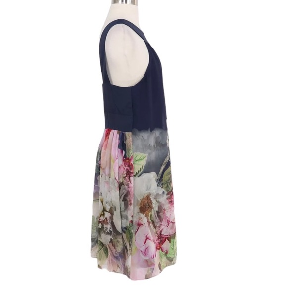 Ted Baker Short Swing Dress Marindi Peony Print Ombré Sz XS Great for Easter - Picture 5 of 12